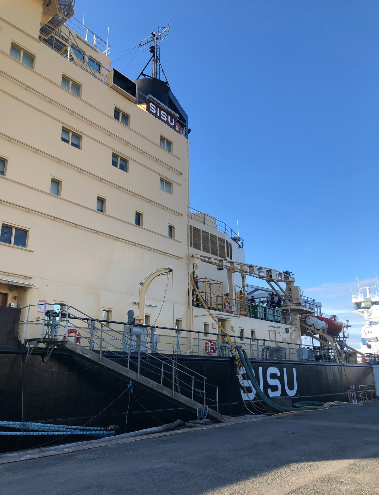 Icebreaker Sisu at the quay in Helsinki