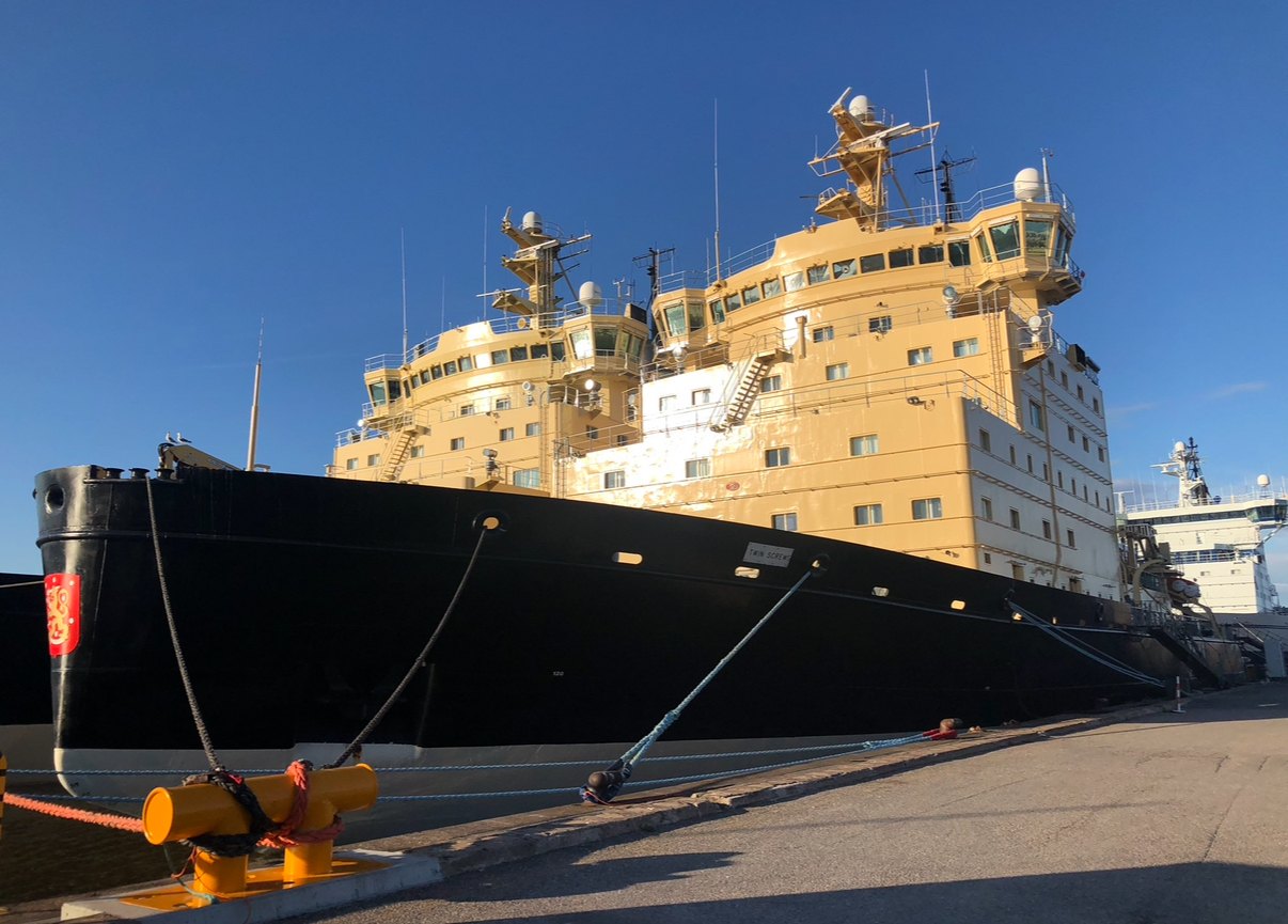 Finnish icebreaker Sisu in Helsinki harbour