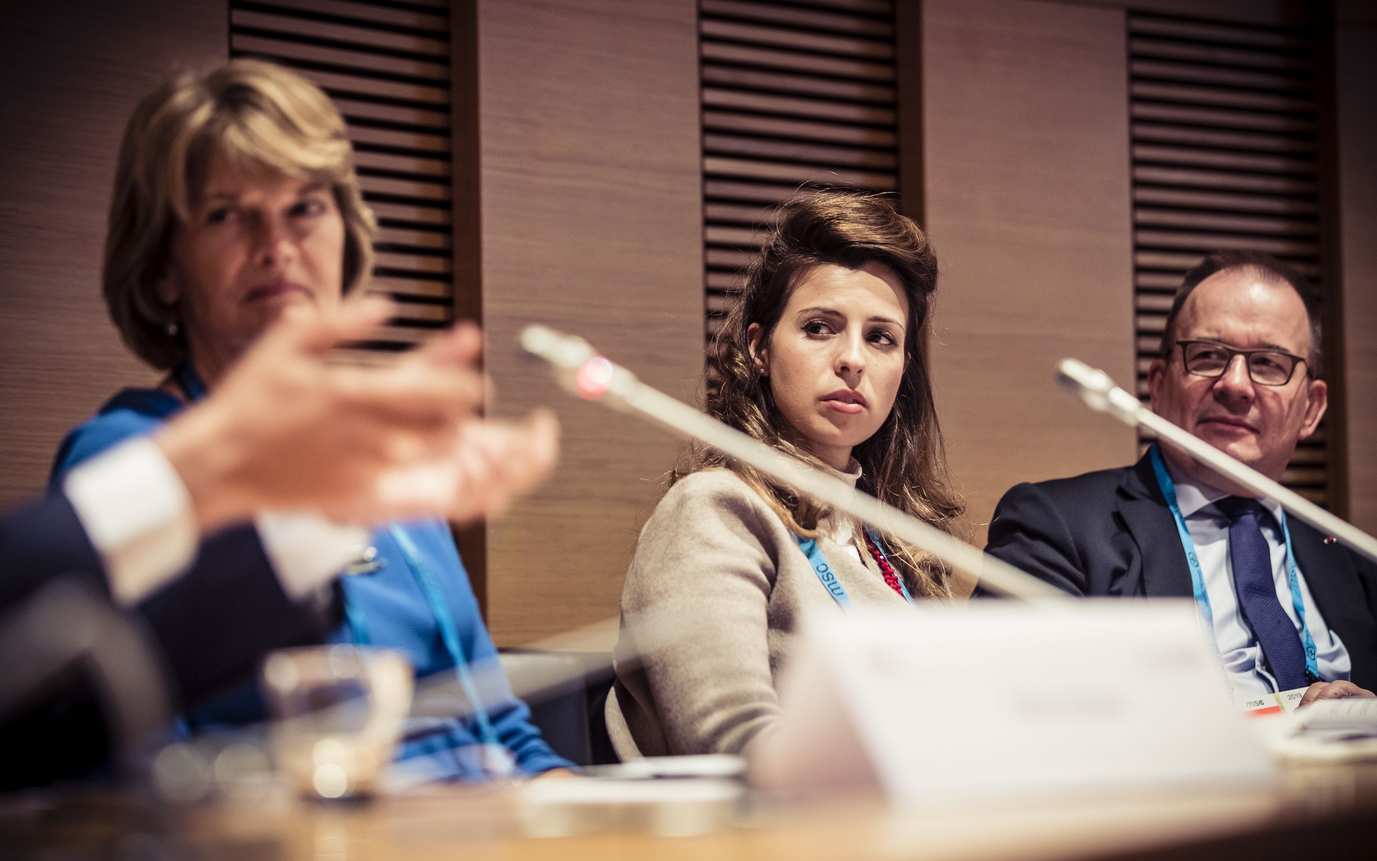 Lisa Murkowski, Isabelle-Constance Opalinski and Antti Pelttari in discussion